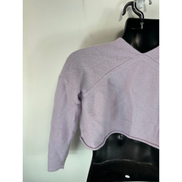 Naked Cashmere Cropped Shrug Cardigan Sweater Lavender Purple Size Small - Picture 11 of 12